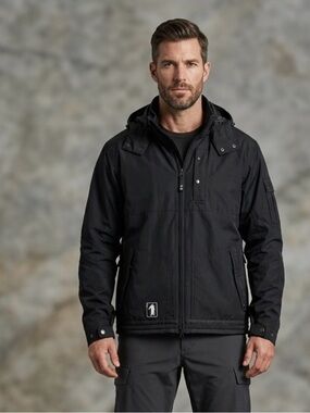 Section Vintage MFM Snowboard Coat Jacket With Hood Rare Black XL